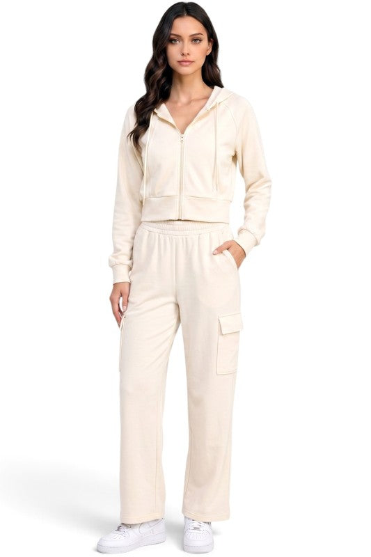 SRC02SET Air Scuba Hoodie Zip-Up – Cargo Sweatpant Set