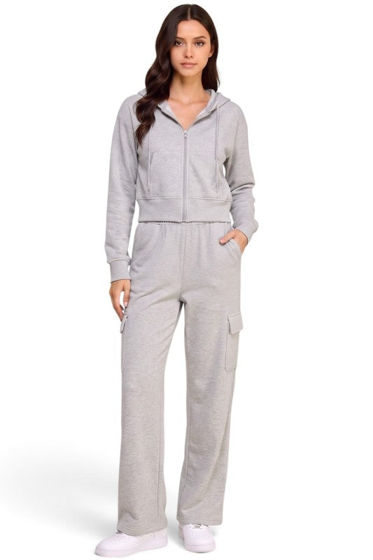SRZ02SET Air Scuba Hoodie – Pocket Cargo Sweatpant Set