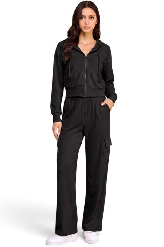 SRZ02SET Air Scuba Hoodie – Pocket Cargo Sweatpant Set