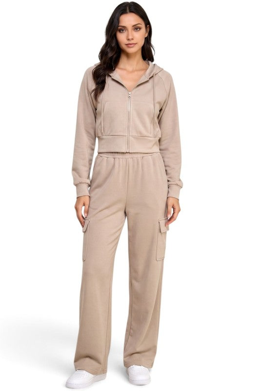 SRZ02SET Air Scuba Hoodie – Pocket Cargo Sweatpant Set