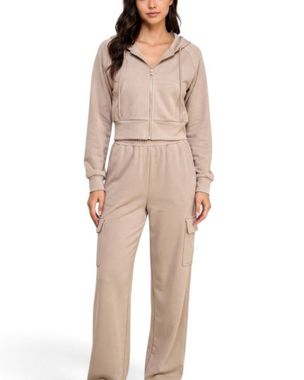 SRZ02SET Air Scuba Hoodie – Pocket Cargo Sweatpant Set