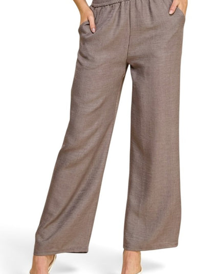 LELIS-01C Linen-Inspired – Relaxed Straight Leg Pants