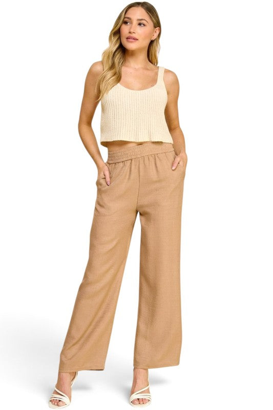 LELIS-01C Linen-Inspired – Relaxed Straight Leg Pants