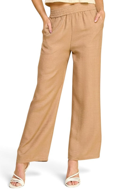 LELIS-01C Linen-Inspired – Relaxed Straight Leg Pants