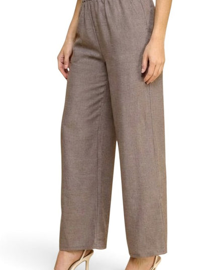 LELIS-01C Linen-Inspired – Relaxed Straight Leg Pants