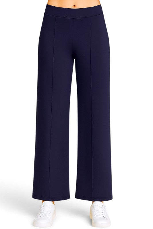 YC33 Pleated High Rise Pants – Relaxed Fit Comfort Style