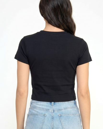 HXT22C California Print – Neck Crop Top