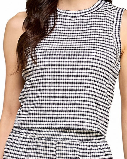 CKK-SET Crinkle Round Neck – Tank Top & Pant Set
