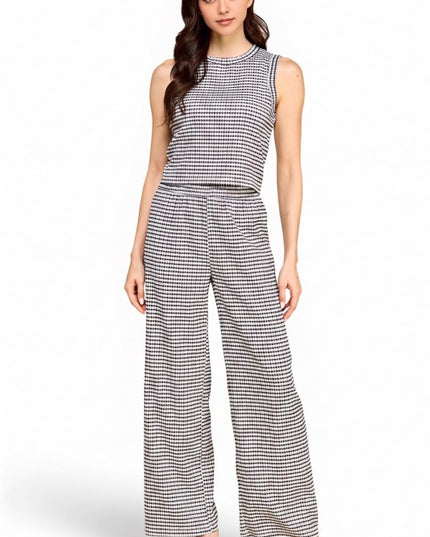 CKK-SET Crinkle Round Neck – Tank Top & Pant Set