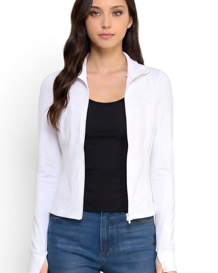 LUJ001 Activewear Solid – Define Zip-Up Jacket