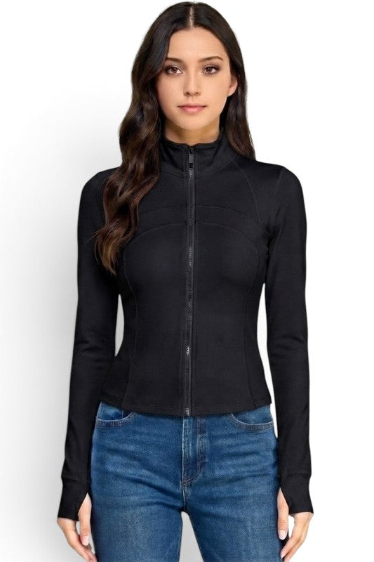 LUJ001 Activewear Solid – Define Zip-Up Jacket