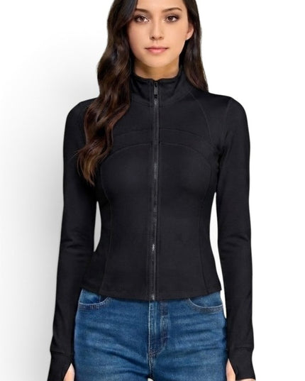 LUJ001 Activewear Solid – Define Zip-Up Jacket
