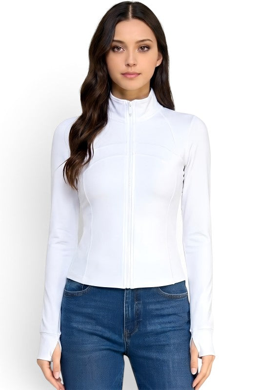 LUJ001 Activewear Solid – Define Zip-Up Jacket