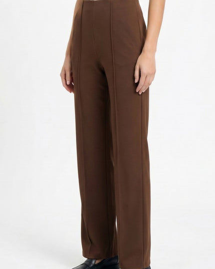 YC405 Pleated – High Rise Straight Leg Pants