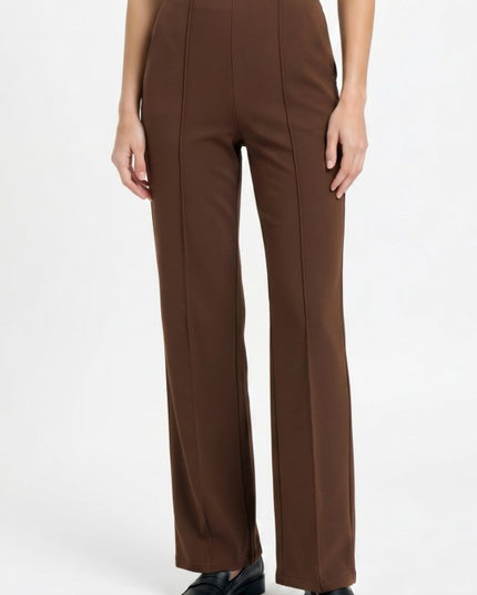 YC405 Pleated – High Rise Straight Leg Pants