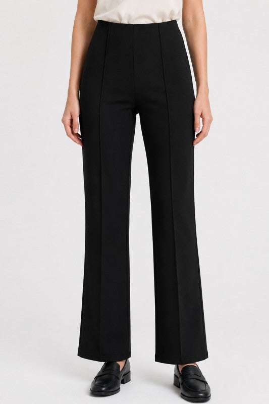 YC405 Pleated – High Rise Straight Leg Pants