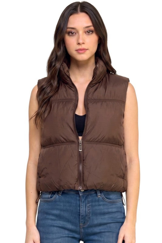 PV21 Puffer Vest – 21" Long With Side Pockets