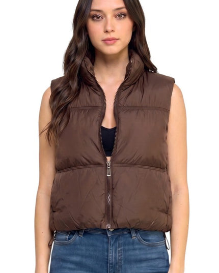 PV21 Puffer Vest – 21" Long With Side Pockets