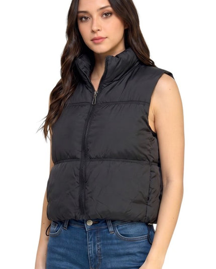 PV21 Puffer Vest – 21" Long With Side Pockets