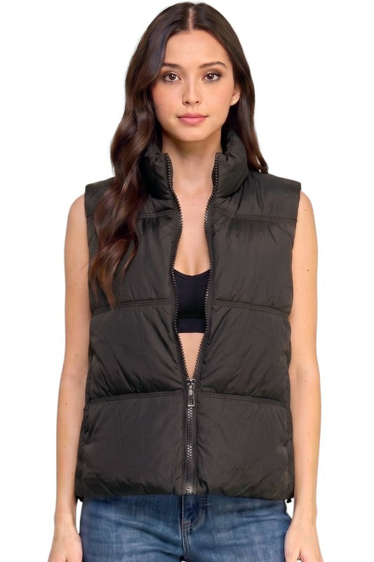 PV23 Puffer Vest – 23" Long With Side Pockets