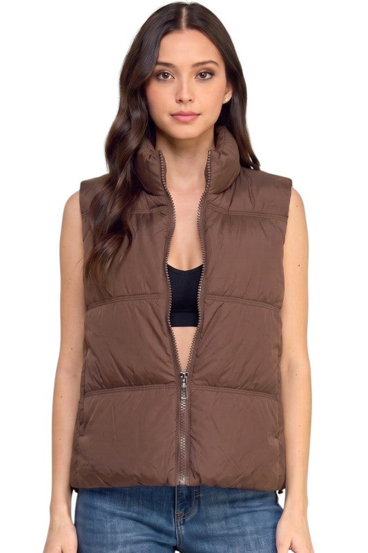PV23X Plus Size Puffer Vest – 23" Long With Side Pockets