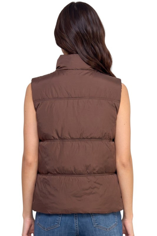 PV23X Plus Size Puffer Vest – 23" Long With Side Pockets
