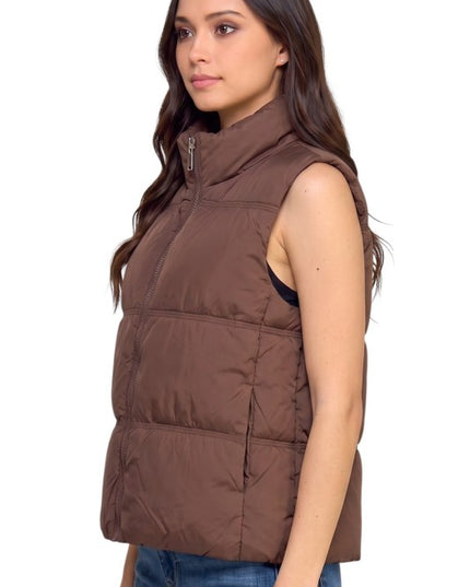 PV23X Plus Size Puffer Vest – 23" Long With Side Pockets
