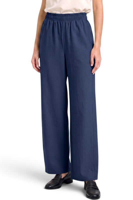 CTB521 Elastic Waist – Straight Leg Pants With Pockets