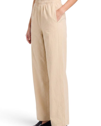 CTB521 Elastic Waist – Straight Leg Pants With Pockets
