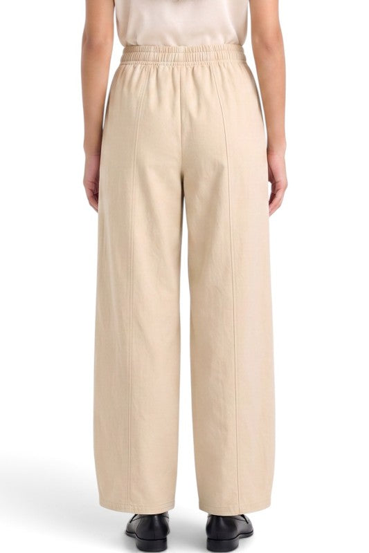 CTB521 Elastic Waist – Straight Leg Pants With Pockets