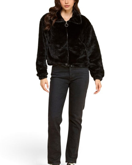 JACKET01-SOLID Faux Fur – Plush Textured Jacket