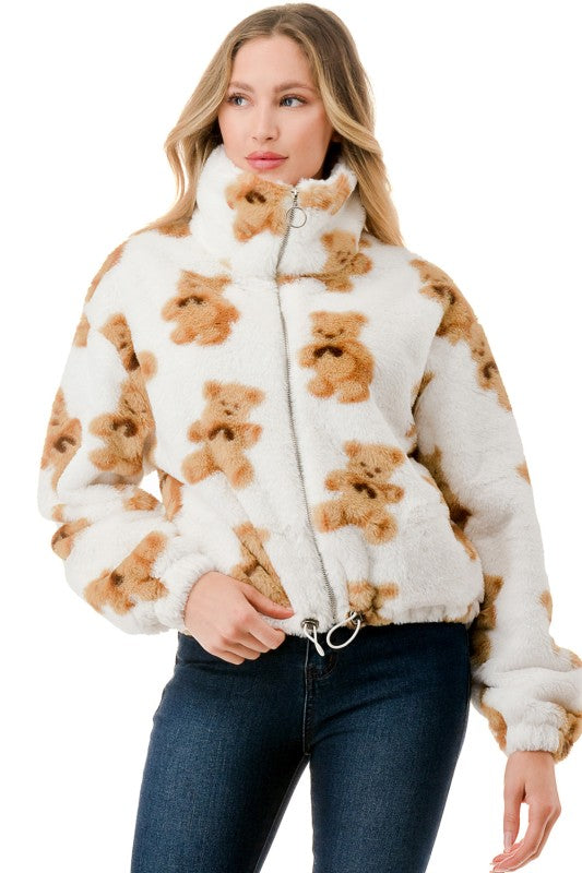 JACKET01 TEDDY BEAR Teddy Faux Fur – Plush Textured Jacket