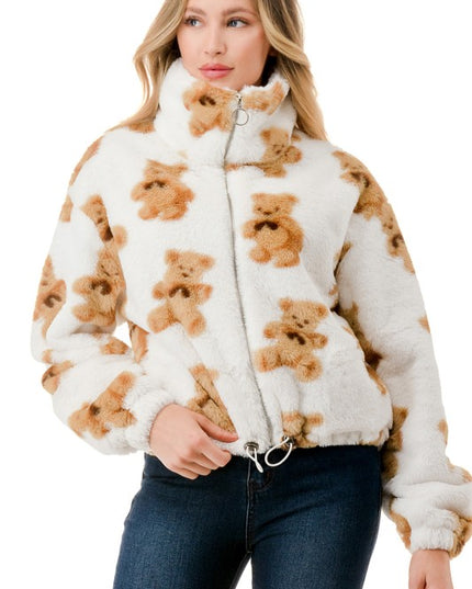 JACKET01 TEDDY BEAR Teddy Faux Fur – Plush Textured Jacket