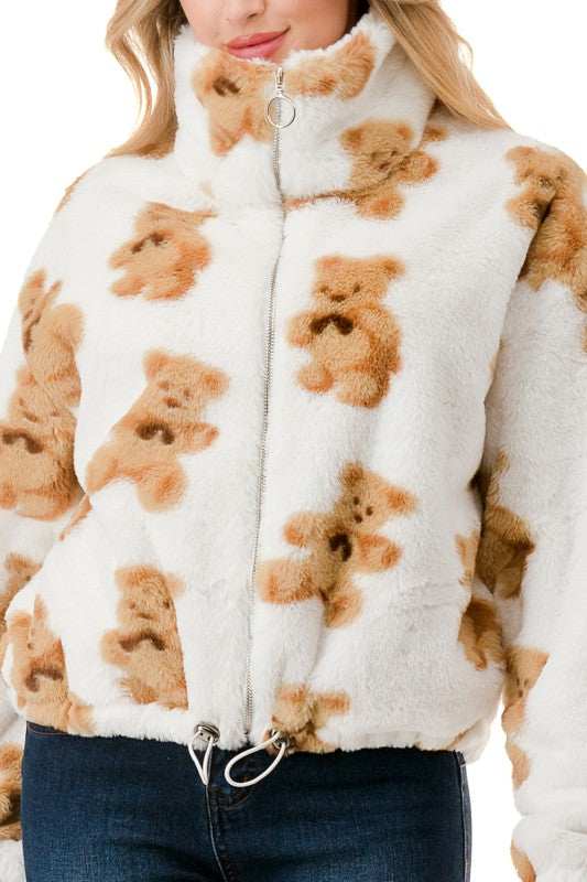 JACKET01 TEDDY BEAR Teddy Faux Fur – Plush Textured Jacket