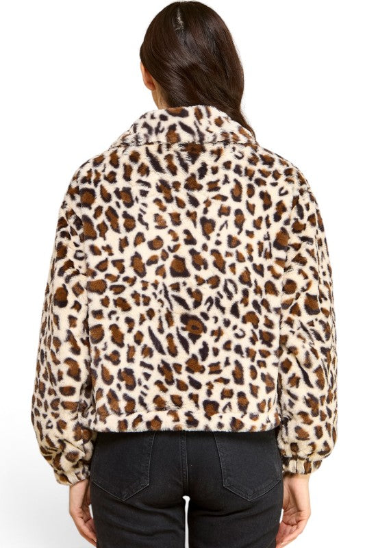 JACKET01 TIGER Leopard Print Faux Fur – Plush Jacket