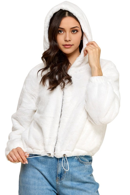JACKET02F Faux Fur – Hooded Jacket
