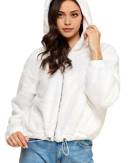 JACKET02F Faux Fur – Hooded Jacket