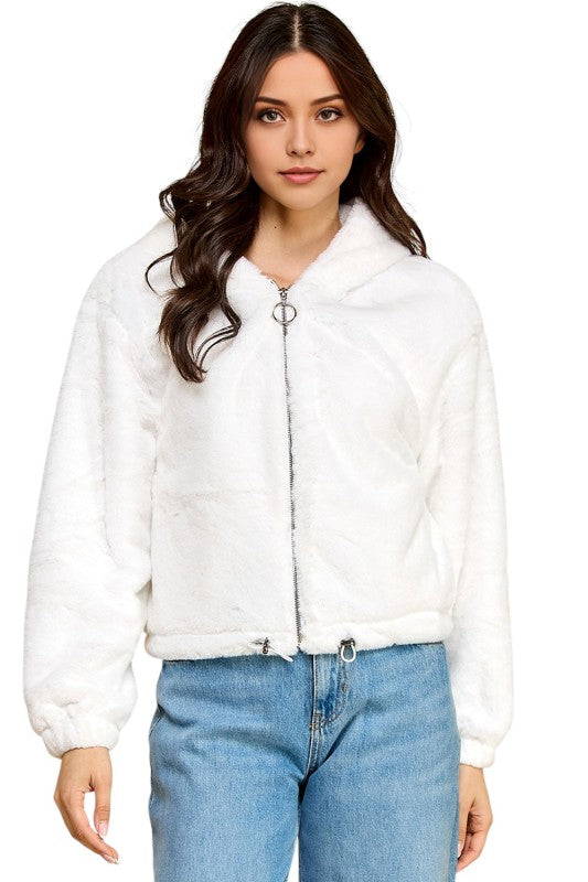 JACKET02F Faux Fur – Hooded Jacket