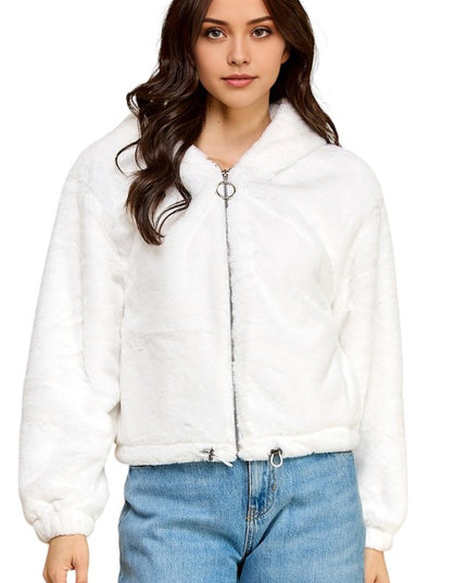 JACKET02F Faux Fur – Hooded Jacket
