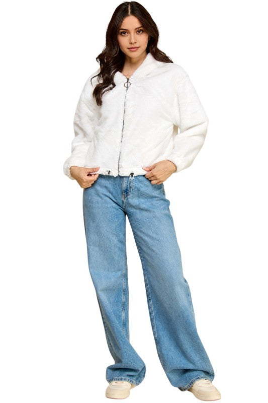 JACKET02F Faux Fur – Hooded Jacket
