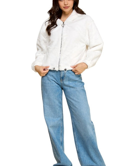 JACKET02F Faux Fur – Hooded Jacket