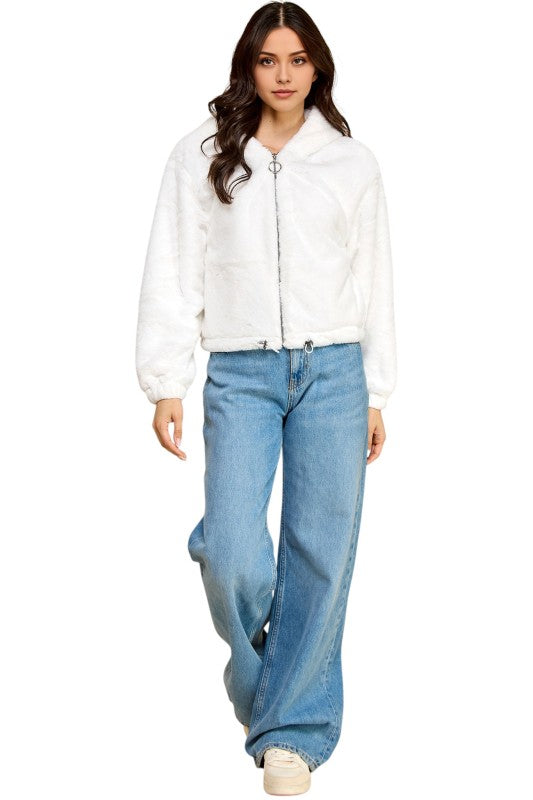 JACKET02F Faux Fur – Hooded Jacket