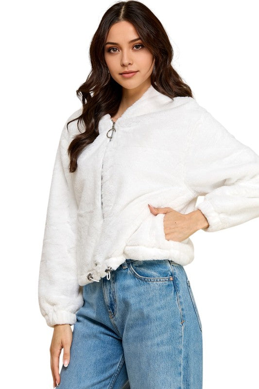 JACKET02F Faux Fur – Hooded Jacket