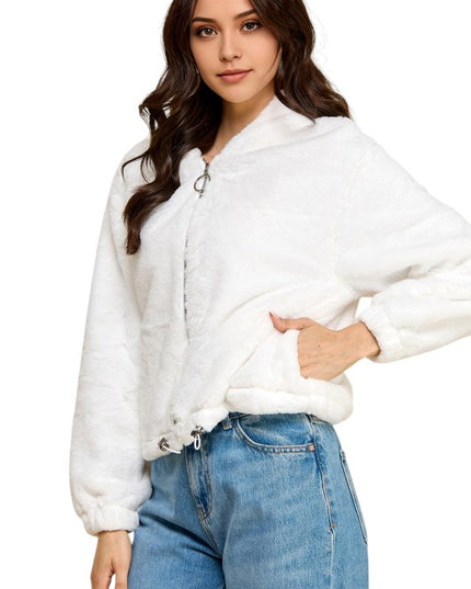 JACKET02F Faux Fur – Hooded Jacket
