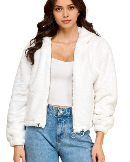JACKET02F Faux Fur – Hooded Jacket