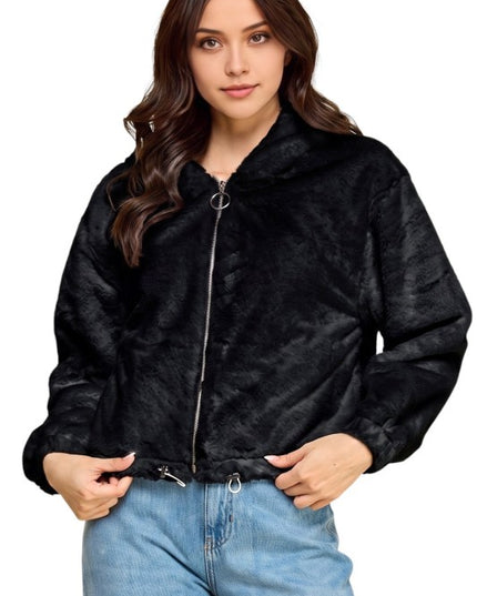 JACKET02F Faux Fur – Hooded Jacket
