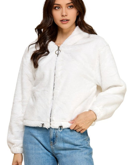JACKET02F Faux Fur – Hooded Jacket