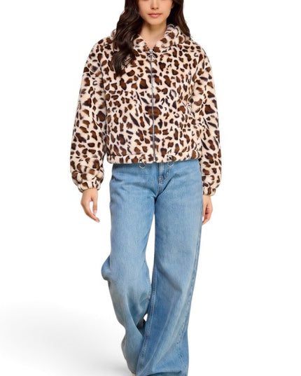 JACKET02F TIGER Leopard Print Faux Fur – Hooded Jacket