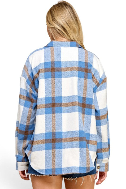 JA01 SHACKET Plaid – Button-Up Shacket