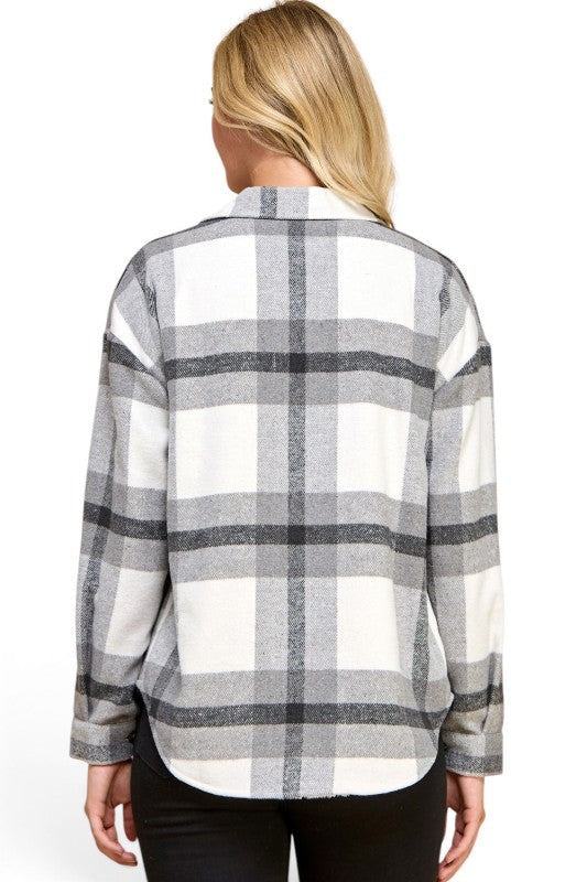 JA01 SHACKET Plaid – Button-Up Shacket